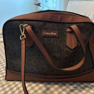 Calvin Klein Black and Brown Travel Bag
